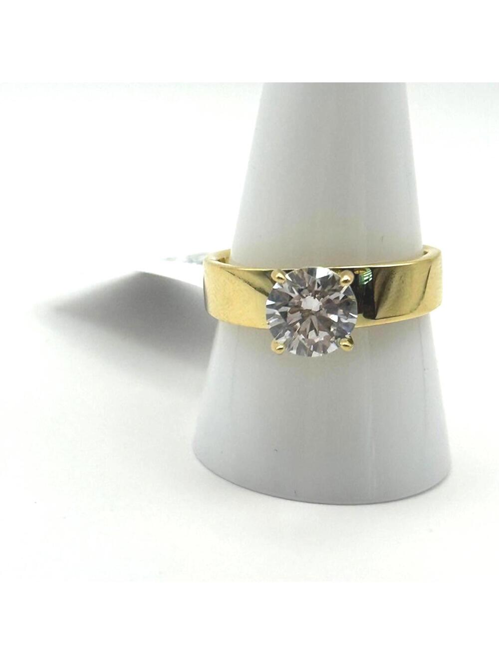 NWT 3.46 CTW WHITE DIAMOND CZ GOLD OVER STERLING SILVER.925- Size 10